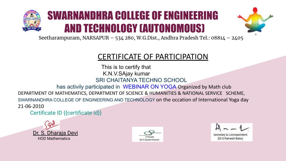 Participant Certificate